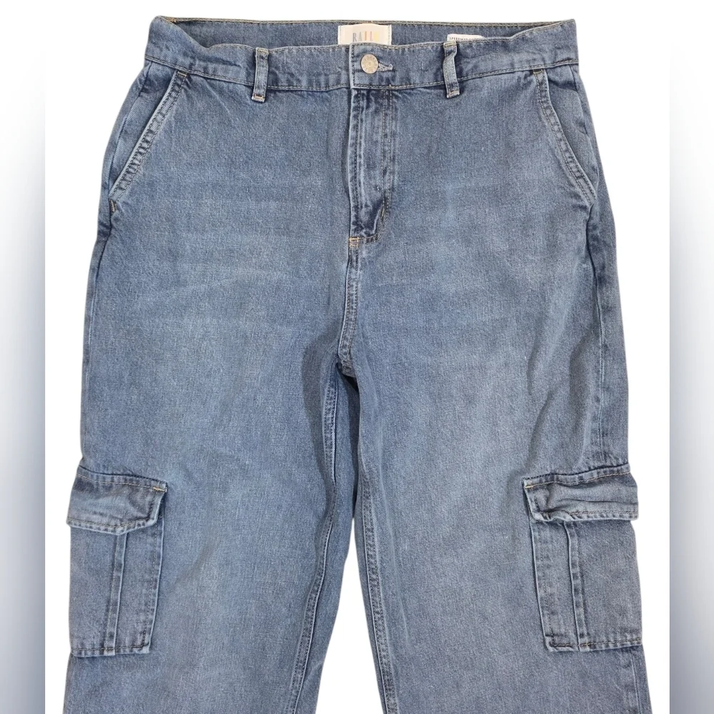 Rails Speedway Cargo Boyfriend Jean Breezy Blue Wash Size 28